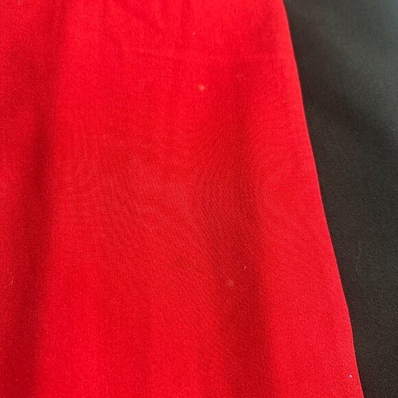 EUC BCX Black & Red Short Sleeve Midi Dress Size 0 - Picture 5 of 16